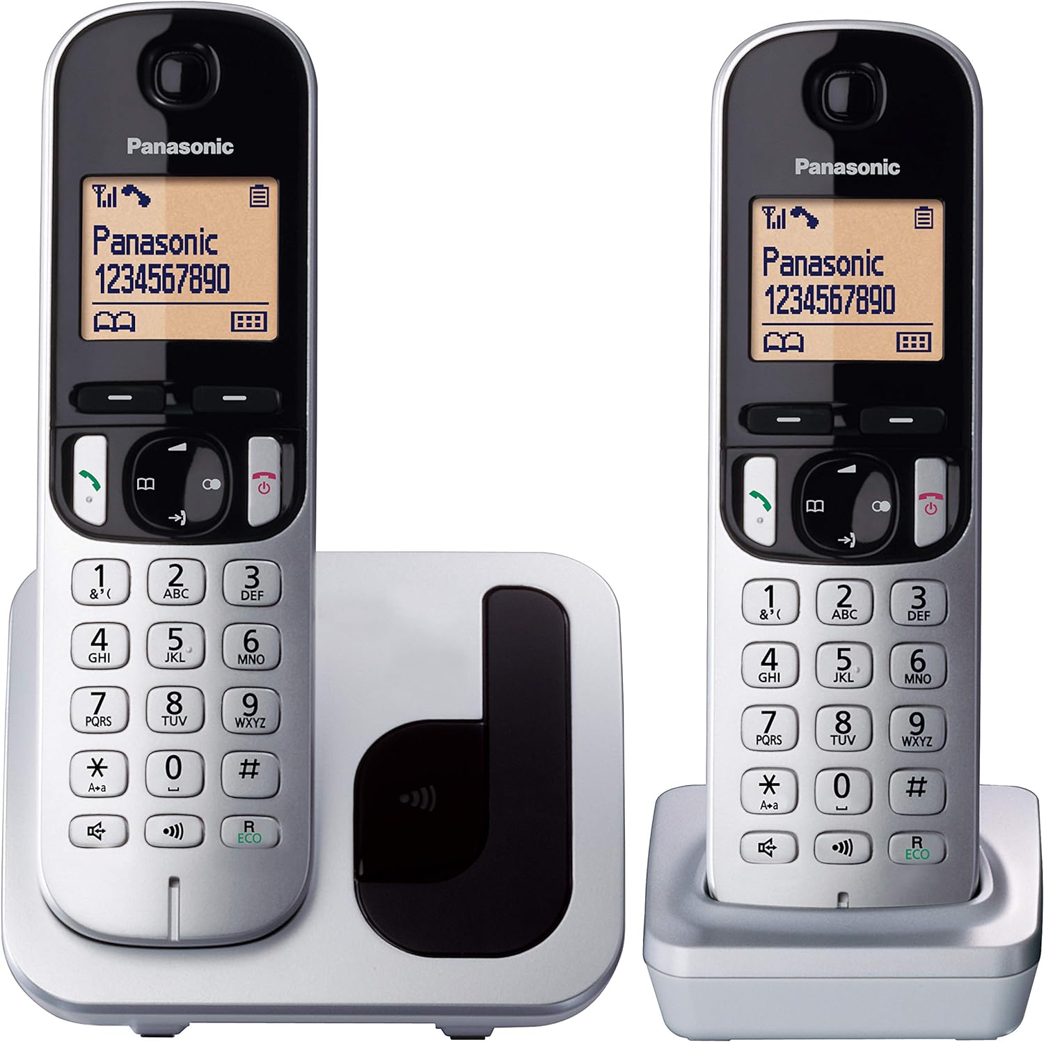 Teléfono inalámbrico Dect Panasonic KX-TGC212SPS DUO, silver